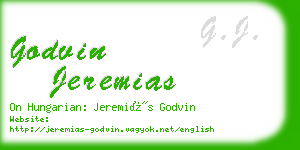godvin jeremias business card